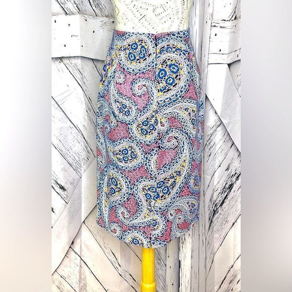 J. Crew Paisley No. 2 Pencil Skirt 4 - Picture 4 of 8